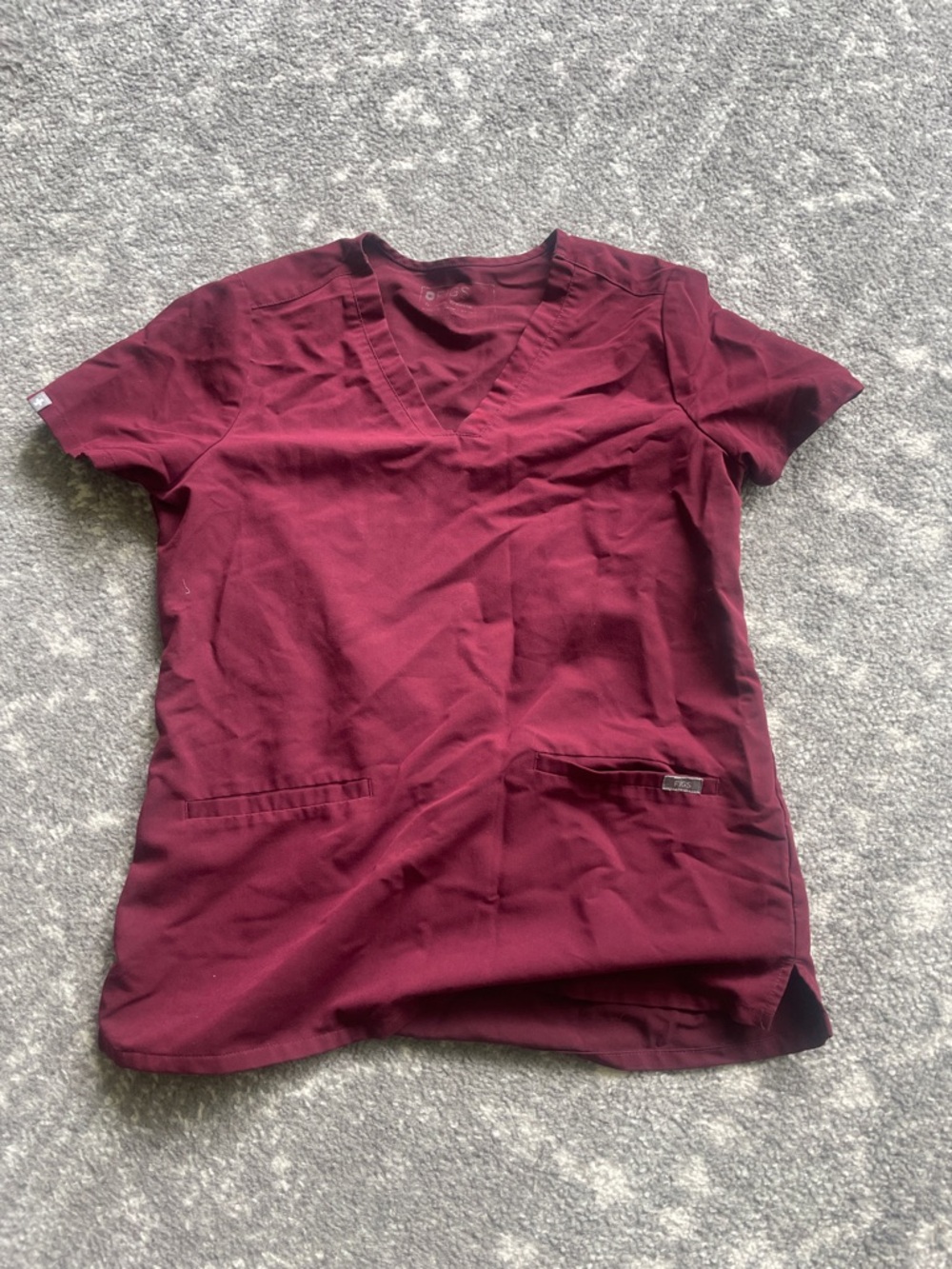 FIGS Women’s V-Neck Scrub Top - Burgundy